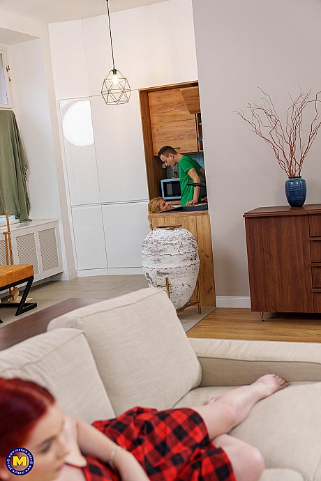 Redheaded teen Miss Olivia & her naughty stepmom lick cunt in a steamy 3some - Image 6 of 21  in Skirt category   featuring Eden, Nikki Nuttz, Miss Olivia 