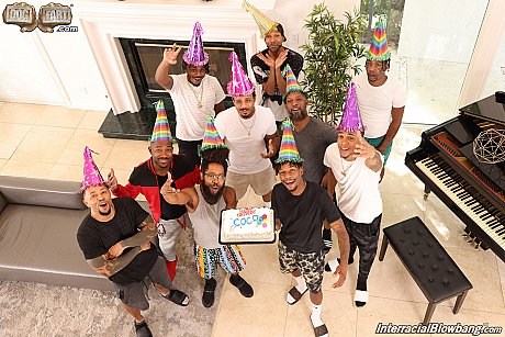 Pretty Coco Lovelock turns her birthday party into an interracial blowbang - Image 6 of 20  in Legs category   featuring Slim Poke, Scotty P, Hollywood Cash, King Chief, Eddie Jaye, Coco Lovelock, Tee Reel, Lawson Jones, Dwayne Charming, Arnez Harding, Kriskxxx, Tootsa 
