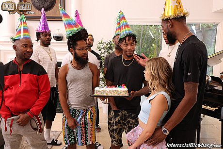 Pretty Coco Lovelock turns her birthday party into an interracial blowbang - Image 8 of 20  in Legs category   featuring Slim Poke, Scotty P, Hollywood Cash, King Chief, Eddie Jaye, Coco Lovelock, Tee Reel, Lawson Jones, Dwayne Charming, Arnez Harding, Kriskxxx, Tootsa 