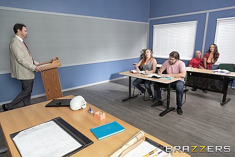 Cute student Sofi Ryan shows her monstrous titties before getting slammed during an exam - Image 11 of 21  in Big Tits category   featuring Zac Wild, Sofi Ryan 