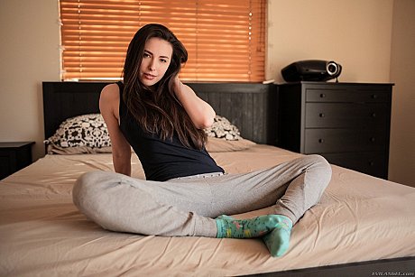 Git brunette Casey Calvert sticks a finger in her tight anus - Image 1 of 15  in Babe category   featuring Casey Calvert 