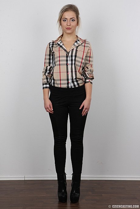 Gorgeous attractive Alzbeta shows her smiley face and hard nipples to the camera - Image 2 of 20  in Legs category   featuring Alzbeta 