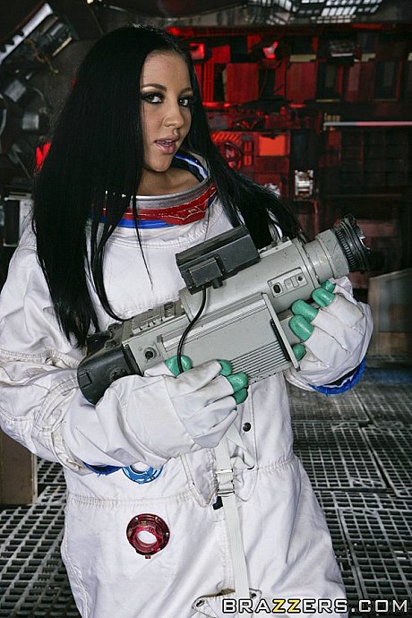 Pretty MILF Audrey Bitoni takes her space suit off and fingers her wet pussy - Image 2 of 20  in Pussy category   featuring Audrey Bitoni 