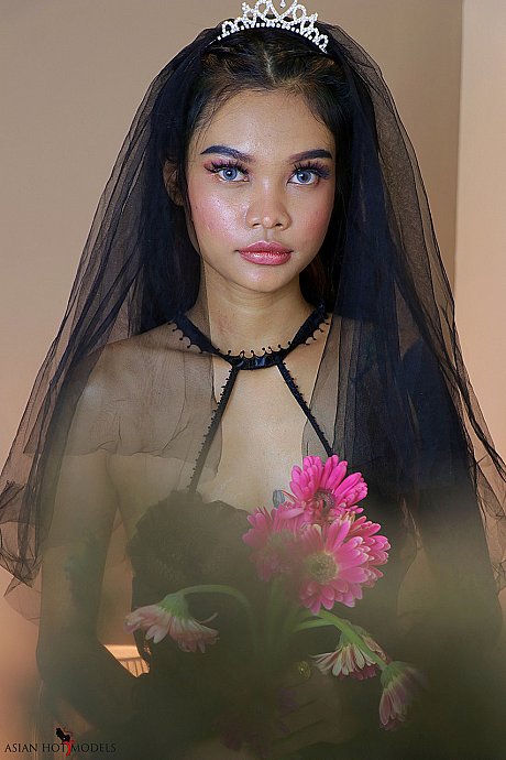 Little Princess Nuchcy poses in a seductive undergarment and lacy fishnets - Image 5 of 19  in Babe category   featuring Nuchcy 