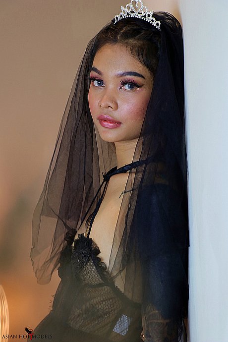 Little Princess Nuchcy poses in a seductive undergarment and lacy fishnets - Image 7 of 19  in Babe category   featuring Nuchcy 