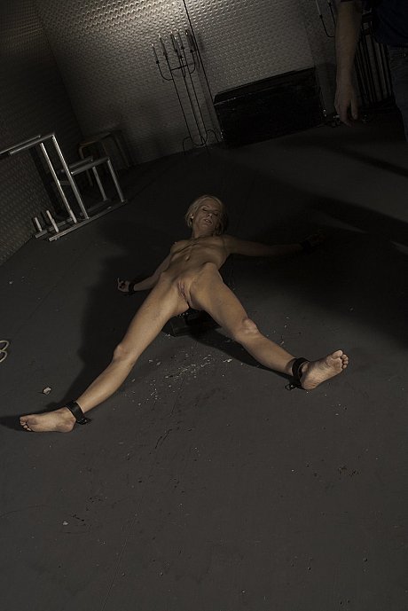 Slim Paris Pink can't move like a doll being bound, suspended, and handcuffed - Image 11 of 11  in Pussy category   featuring Paris Pink 