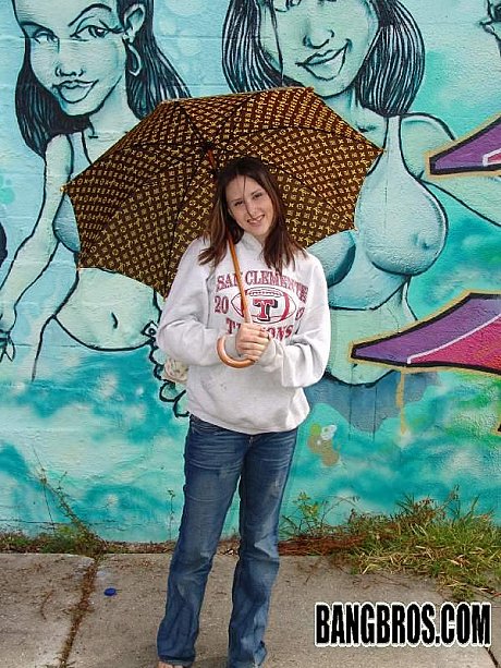 College babe Ashley Jordan passionately riding a humongous white penis in a van