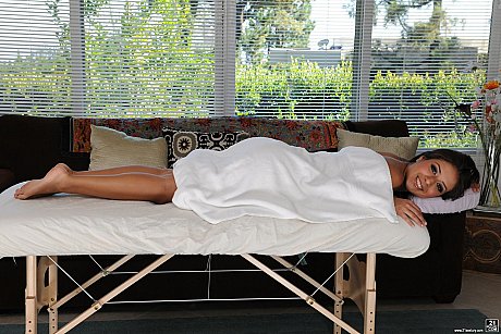 Brunette babe in ebony undergarment gives a footjob and gets creamed - Image 5 of 16  in Outdoor category   featuring Jynx Maze 