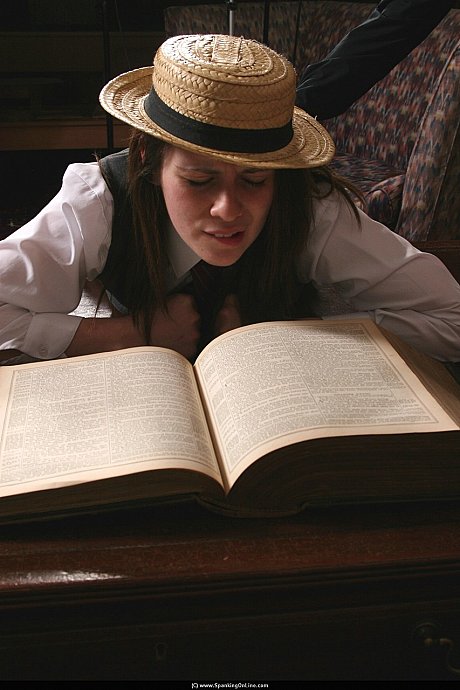 British student has her raw ass spanked and paddled by a Headmaster