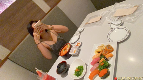 Gorgeous fine asian babe Toei B teases in a fine tight dress and gets a dicking - #1459385