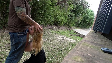 Blondie amateur takes off her upskirt panties before fucking in public - Image 15 of 17  in Legs category   featuring Lila Frey 