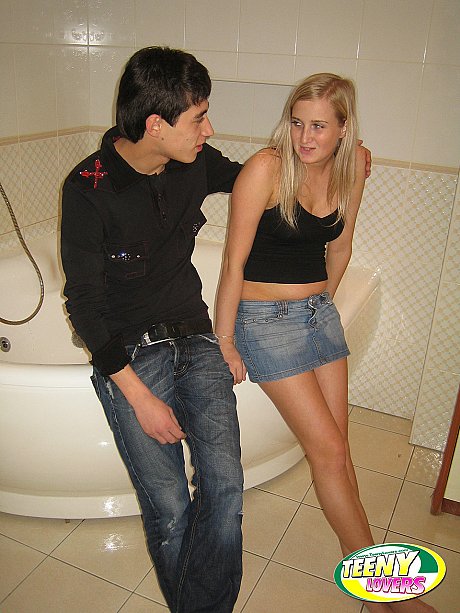 Yellow-haired teenie Inga gets cunnilingus & a good pounding in the shower - Image 1 of 20  in Teen category   featuring Bob, Inga 