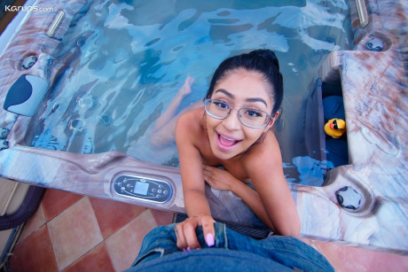 Latina teen Binky Beaz fucks and exercises with her glasses on - #885683