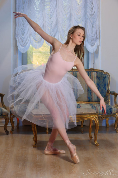 Ravishing 18 year older ballerina Annett A gets undressed in solo action - #50686