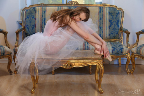Ravishing 18 year older ballerina Annett A gets undressed in solo action - #50689
