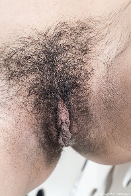 Beautiful fine ponytailed teenie Clarita shows her inviting silky snatch up close - Image 11 of 20  in Pussy category   featuring Clarita 