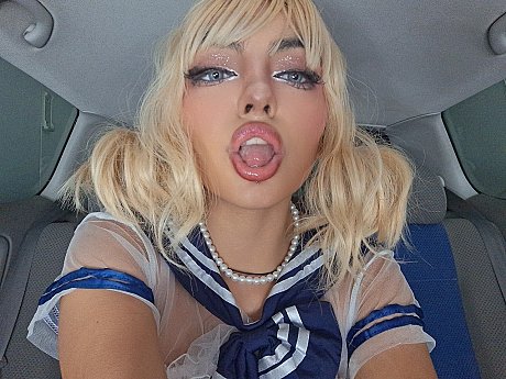 Gorgeous blonde Nerdy B flashes her gigantic boobs before fingering her vagina - Image 15 of 20  in Teen category   featuring Nerdy B 