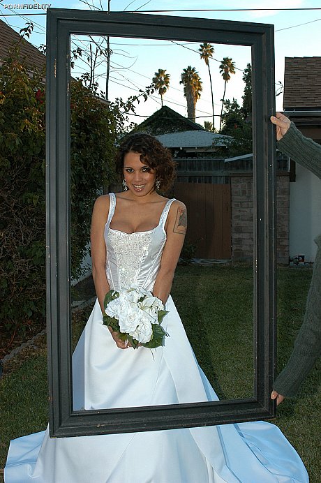 Gorgeous latina bride Renae Cruz flashes her hot fake boobs on her wedding day - Image 5 of 16  in Groupsex category   featuring Ryan Madison, Renae Cruz 