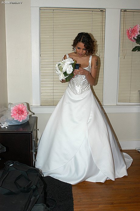 Gorgeous latina bride Renae Cruz flashes her hot fake boobs on her wedding day - Image 6 of 16  in Groupsex category   featuring Ryan Madison, Renae Cruz 