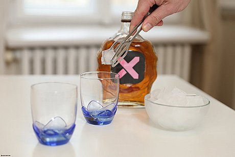 Hot brunette blows on a hard dick after drinking whiskey on the rocks - Image 7 of 17  in Model category   featuring Leanna Lace 