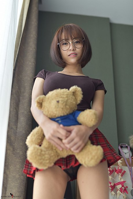 Beautiful pretty asian teen flaunts her hot booty wearing a miniskirt and panties - Image 7 of 20  in Skirt category   featuring Eimi Fukada 