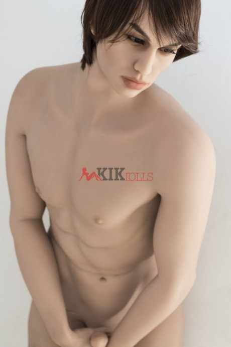 Male sex doll David posing buck nude and in a sweet shirt and lingerie - #380711