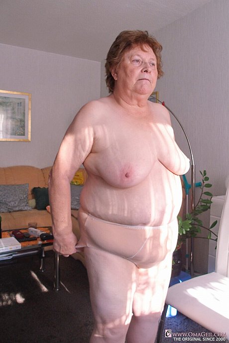 Kinky chubby grandmother Hortensia plays with her huge melons while undressing - Image 19 of 20  in Big Tits category   featuring Hortensia 