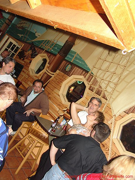 Nasty old wife Tracy lick shows off her large boobies at a swingers party - Image 19 of 20  in Pussy category   featuring Tracy Lick, Double Dee 