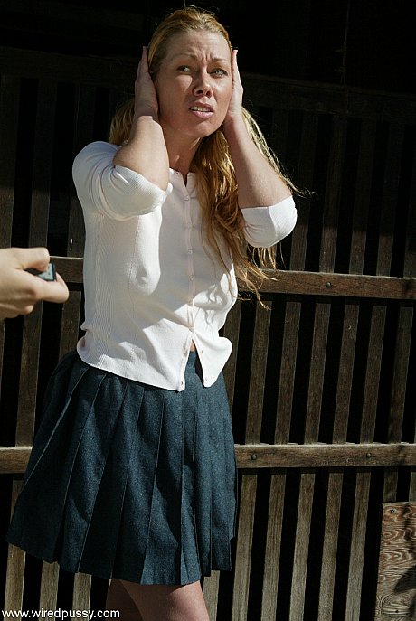 Strawberry yellow-haired Trina has a cigarette during BDSM electrical play - Image 17 of 20  in Lesbian category   featuring Princess Donna 