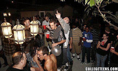 Two amateur babes blow massive schlongs and get rammed during a fine party - Image 5 of 20  in Pussy category   featuring Party Hoes 