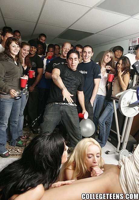 Two amateur babes blow massive schlongs and get rammed during a fine party - Image 16 of 20  in Pussy category   featuring Party Hoes 