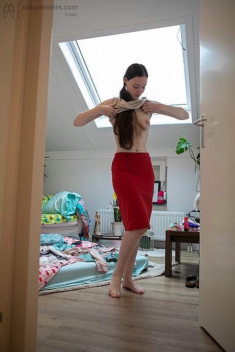 Australian amateur babe Zina B gets spied on while dressing in her room - Image 14 of 20  in Babe category   featuring Zina B 