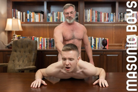 Brunette Shepard gets disciplined, stripped & fucked by gay bear Master Weston - 9 of 20  Gay  