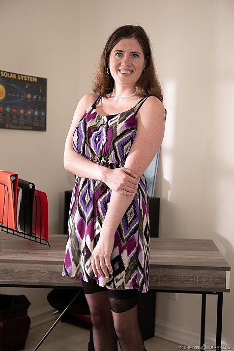 Naughty teacher Alexis Abbey strips, kneels down and licks her student - Image 2 of 20  in Cumshot category   featuring Alexis Abbey 