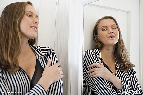 Young teen hottie gets totally naked in her bedroom in a confident manner - Image 2 of 16  in Pussy category   featuring Stacy Cruz 