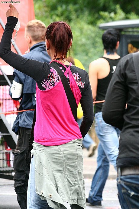 Young bitches at a street party are secretly recorded by a public voyeur - Image 8 of 16  in Outdoor category  