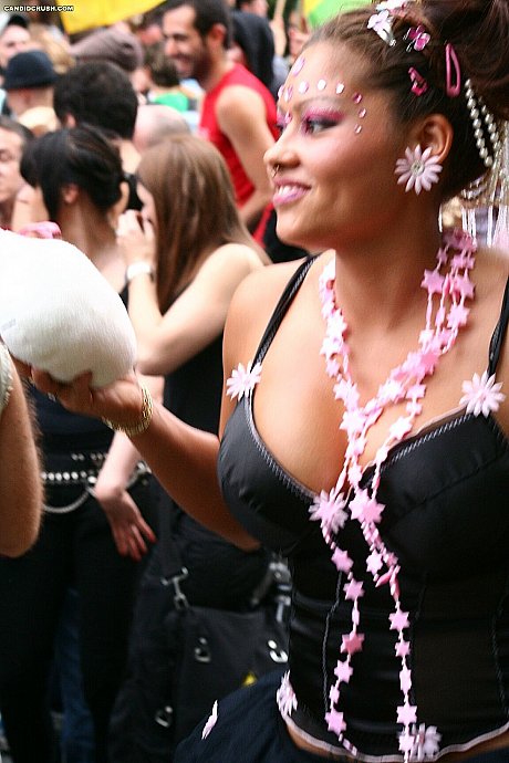 Young bitches at a street party are secretly recorded by a public voyeur - Image 11 of 16  in Outdoor category  