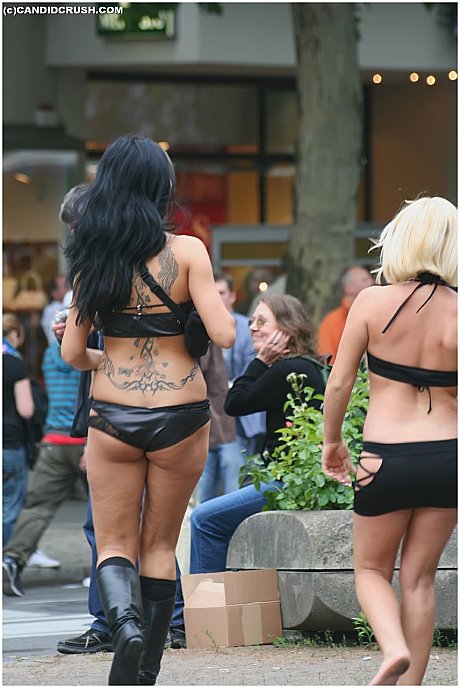 Young bitches at a street party are secretly recorded by a public voyeur - Image 15 of 16  in Outdoor category  
