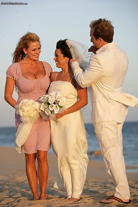 Brunette pornstar Sienna West having a attractive wedding day with her lady GF chick Kelly - Image 6 of 16  in Groupsex category   featuring Ryan Madison, Sienna West, Kelly Madison 