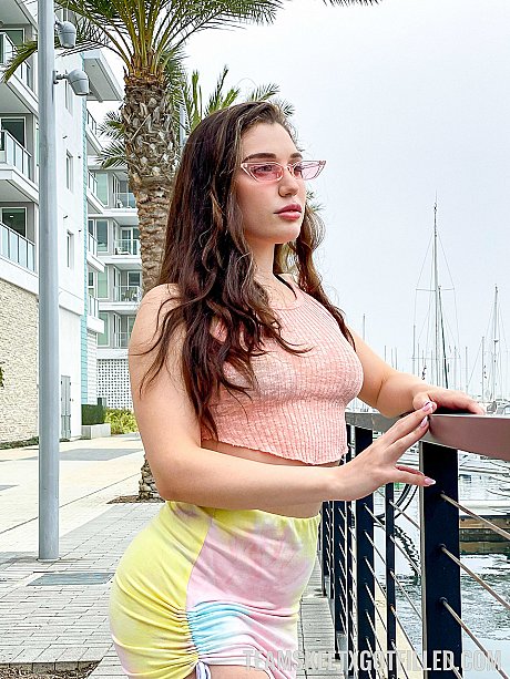 Ravishing teen Lily Lou fucks a gigantic meat after teasing in a bikini in public - Image 2 of 20  in Big Clit category   featuring Lily Lou, Romeo Mancini 