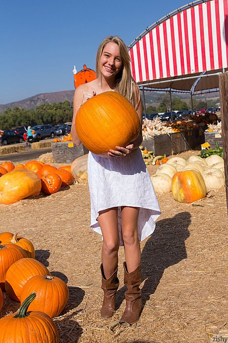 Dirty blonde babe Kenna James flashes an upskirt in panties in public - Image 3 of 11  in Outdoor category   featuring Kenna James 