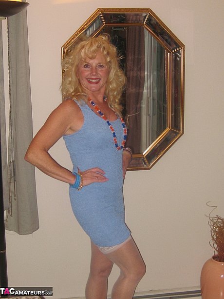 Older blondie with curly hair Ruth pegs a man man stud after swallowing his small penis - Image 1 of 20  in Dildo category   featuring Ruth 