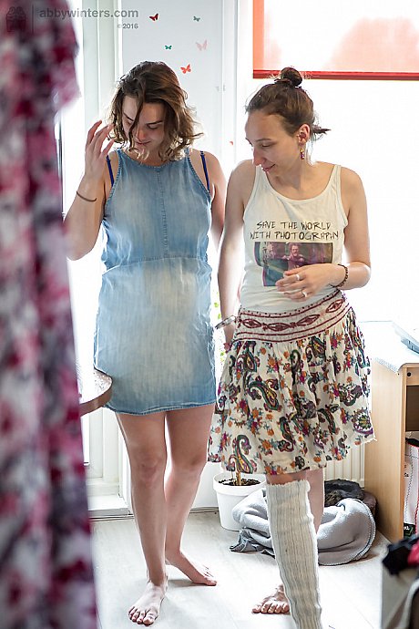 European amateurs dressing undressed titties and butts while voyeur watches - Image 16 of 16  in Lesbian category   featuring Remie, Willa 