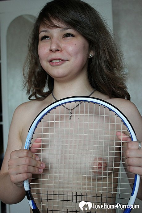 Fine amateur teenie slowly exposes her boobs and cunt on a bed - Image 15 of 20  in Teen category  