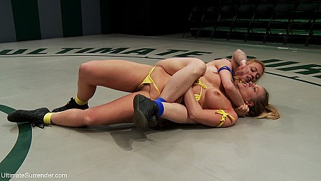 Huge MILFs Dee Williams & Holly Heart wrestling on the floor in bikinis - Image 9 of 21  in Lesbian category   featuring Dee Williams, Holly Heart 