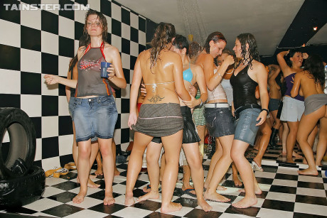 Luscious MILFs enjoy wild sex gangbang at the drunk sex party - #11682