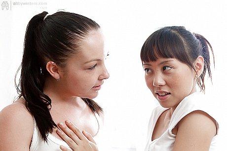 Teenie dykes Jasmine and Mei tongue kissing and licking cunt - Image 1 of 16  in Lesbian category   featuring Jasmine, Mei 