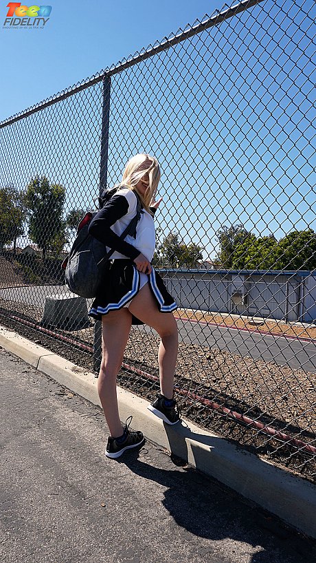 Blonde cheerleader Lily Rader licks penis in POV & has her teen vagina slammed - Image 1 of 17  in Teen category   featuring Ryan Madison, Lily Rader 