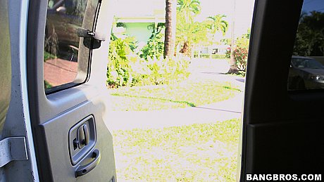 Hot latina Veronica Rodriguez humping a huge white dong in a parked van - Image 12 of 21  in Pussy category   featuring Veronica Rodriguez 
