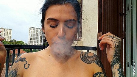 Amateur babe Evgenia Talanina showing off her lovely tattoos & giant melons - Image 18 of 20  in Outdoor category   featuring Evgenia Talanina 